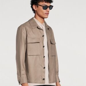 Club Monaco Men's Taupe Utility Jacket